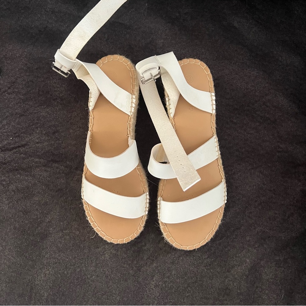 White strap sandals